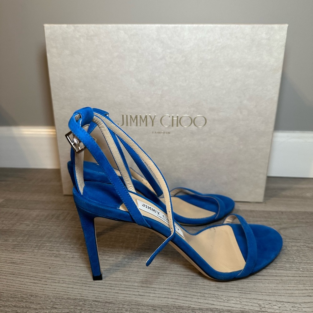 JIMMY CHOO- MINNY suede strappy sandal - Picture 5 of 10